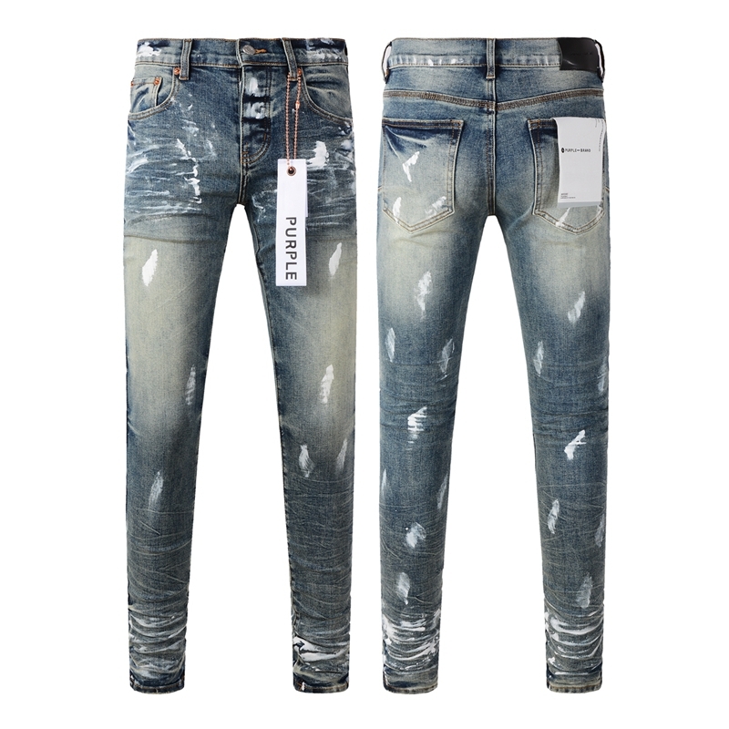 Purple Brand Paint Splatter Denim Pants OKZY2026109