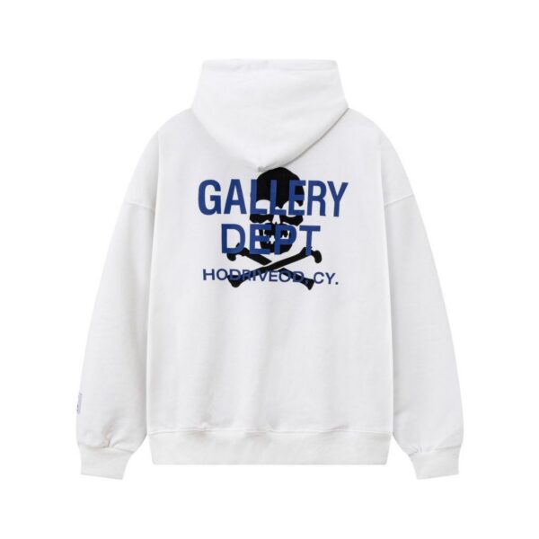 Gallery Dept Skull Crossbones Hoodie White OKZY20261101