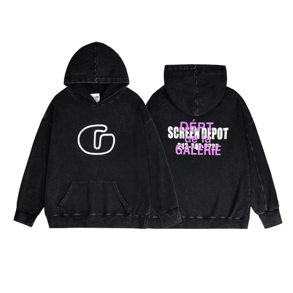 Gallery Dept Washed G Logo Hoodie Black OKZY20261105