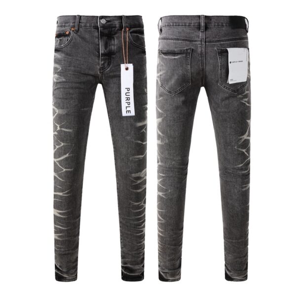 Purple Brand Black Marble Denim Pants OKZY2026110