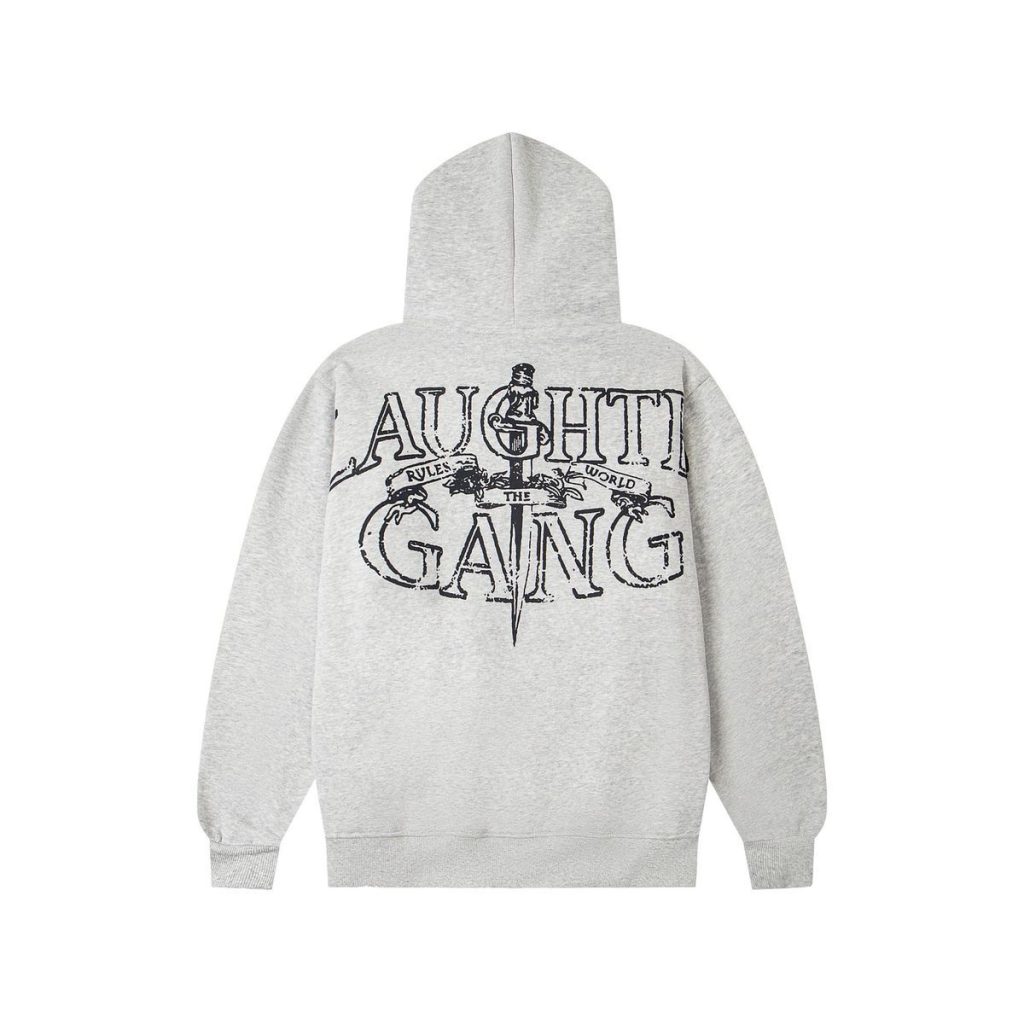 Corteiz Dagger Wreath Zip Hoodie Grey OKZY20261110