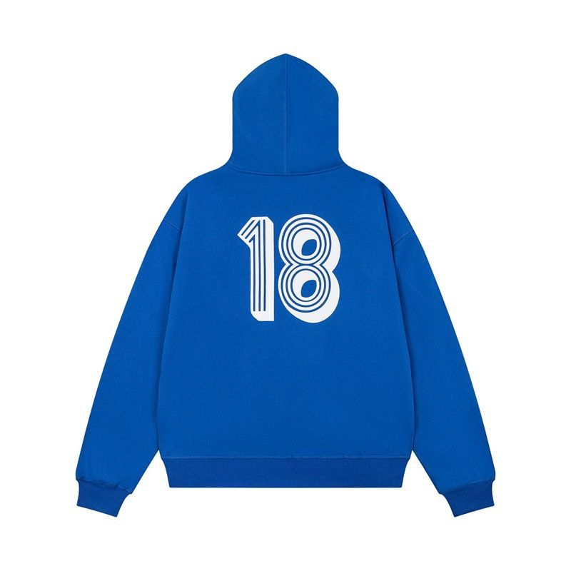 Corteiz Football Logo Zip Hoodie Blue OKZY20261113