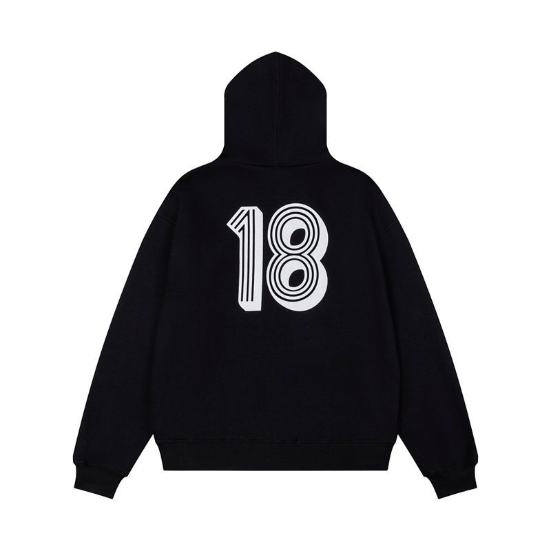 Corteiz Football Logo Zip Hoodie Black OKZY20261114