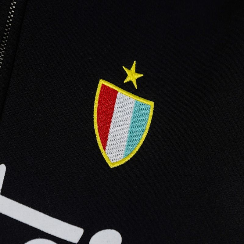 Corteiz Football Logo Zip Hoodie Black OKZY20261114