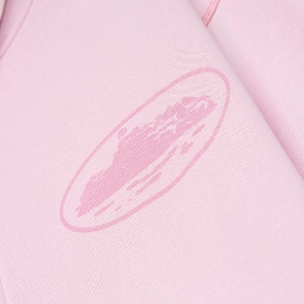 Corteiz Wreath Tank Zip Hoodie Pink OKZY20261116
