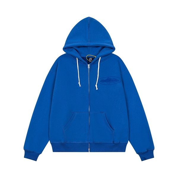 Corteiz Oval Logo Zip Hoodie Blue OKZY20261117
