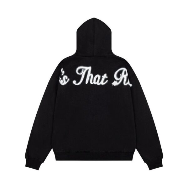 Corteiz Back Script Print Zip Hoodie Black OKZY20261119