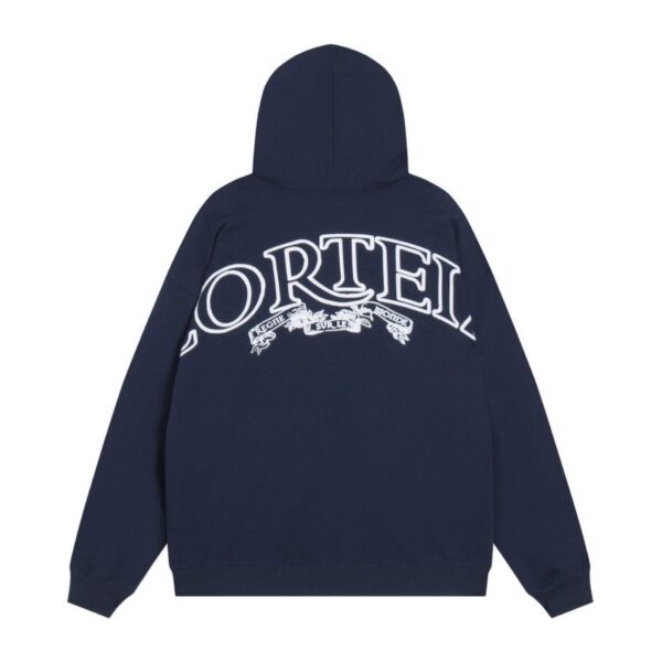 Corteiz Big Back Letter Zip Hoodie Navy OKZY20261122