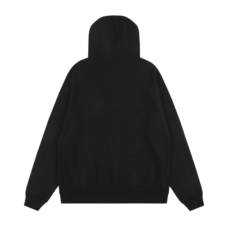 Corteiz Knit Arch Logo Zip Hoodie Black OKZY20261124