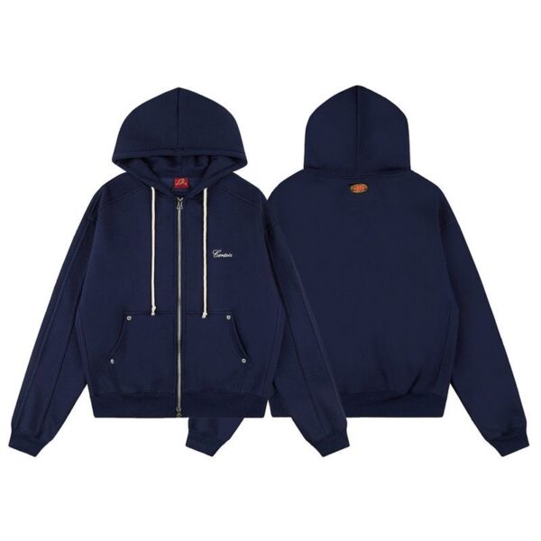 Corteiz Small Embroidery Zip Hoodie Navy OKZY20261125