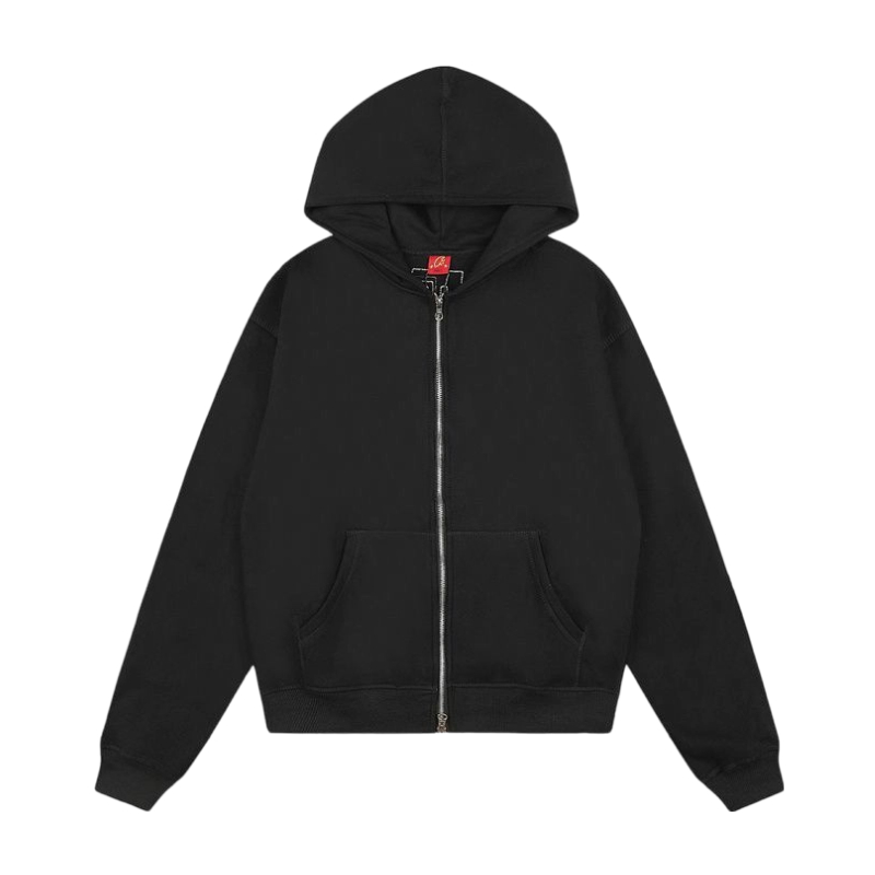 Corteiz London Arch Logo Zip Up Hoodie Black OKZY20261126