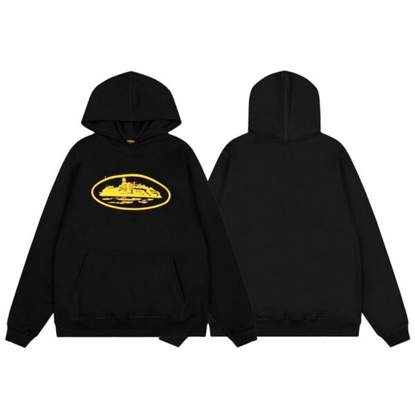 Corteiz Oval Ship Logo Hoodie Black OKZY20261134
