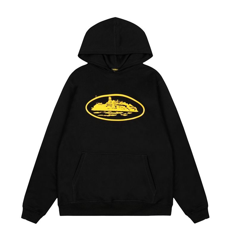 Corteiz Oval Ship Logo Hoodie Black OKZY20261134