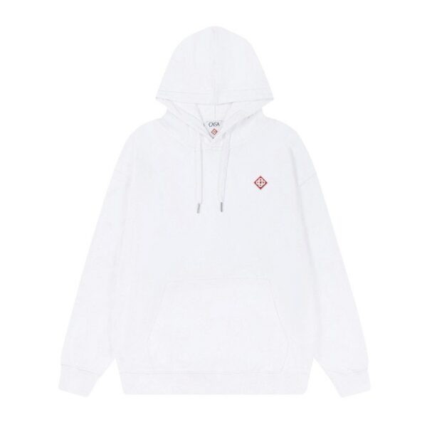 Casablanca White Small Diamond Logo Hoodie OKZY20261137