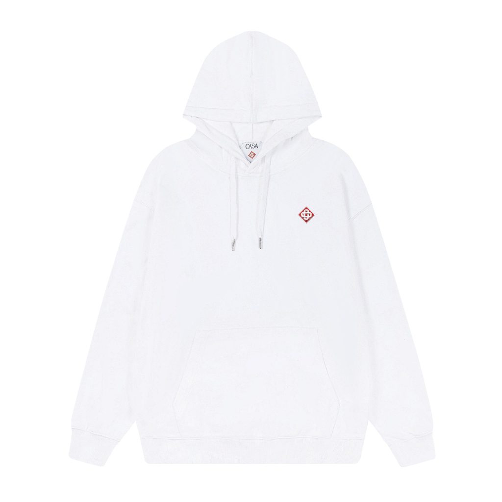 Casablanca White Small Diamond Logo Hoodie OKZY20261137