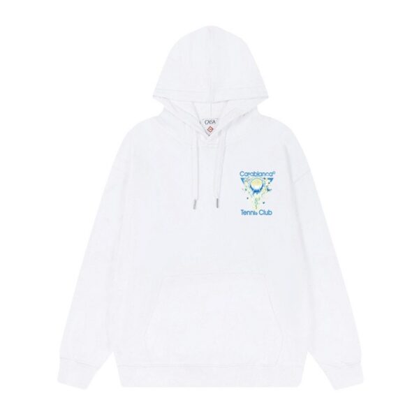 Casablanca White Tennis Club Graphic Hoodie OKZY20261138