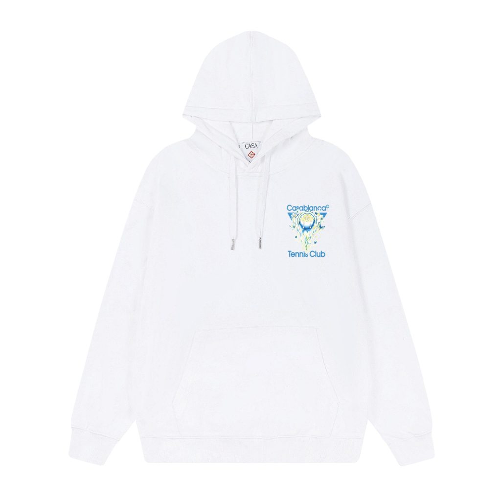 Casablanca White Tennis Club Graphic Hoodie OKZY20261138