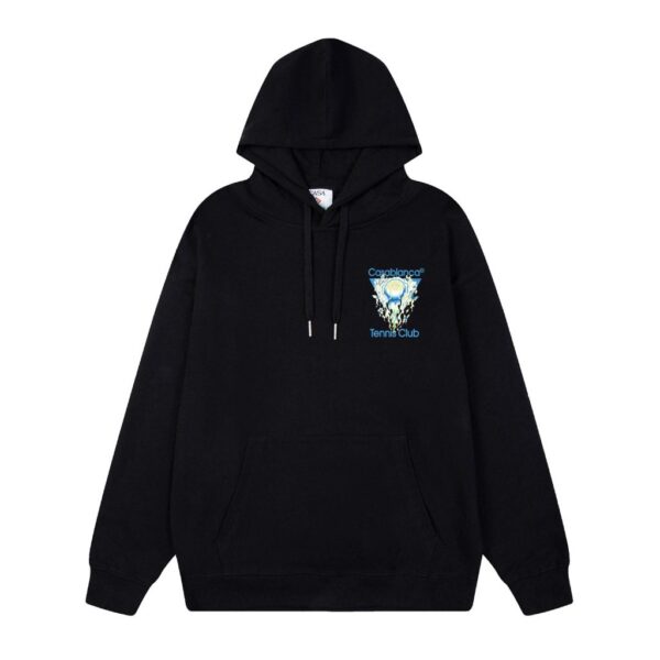 Casablanca Black Tennis Club Graphic Hoodie OKZY20261139