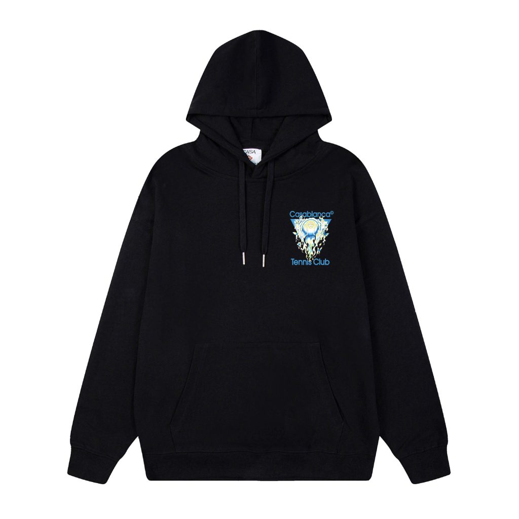 Casablanca Black Tennis Club Graphic Hoodie OKZY20261139