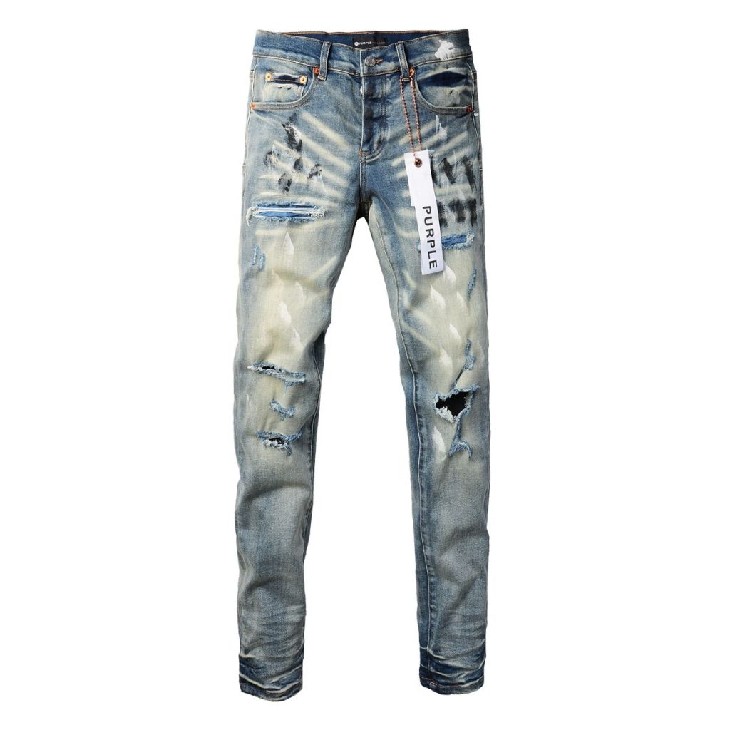 Purple Brand Paint Patch Ripped Jeans OKZY2026113