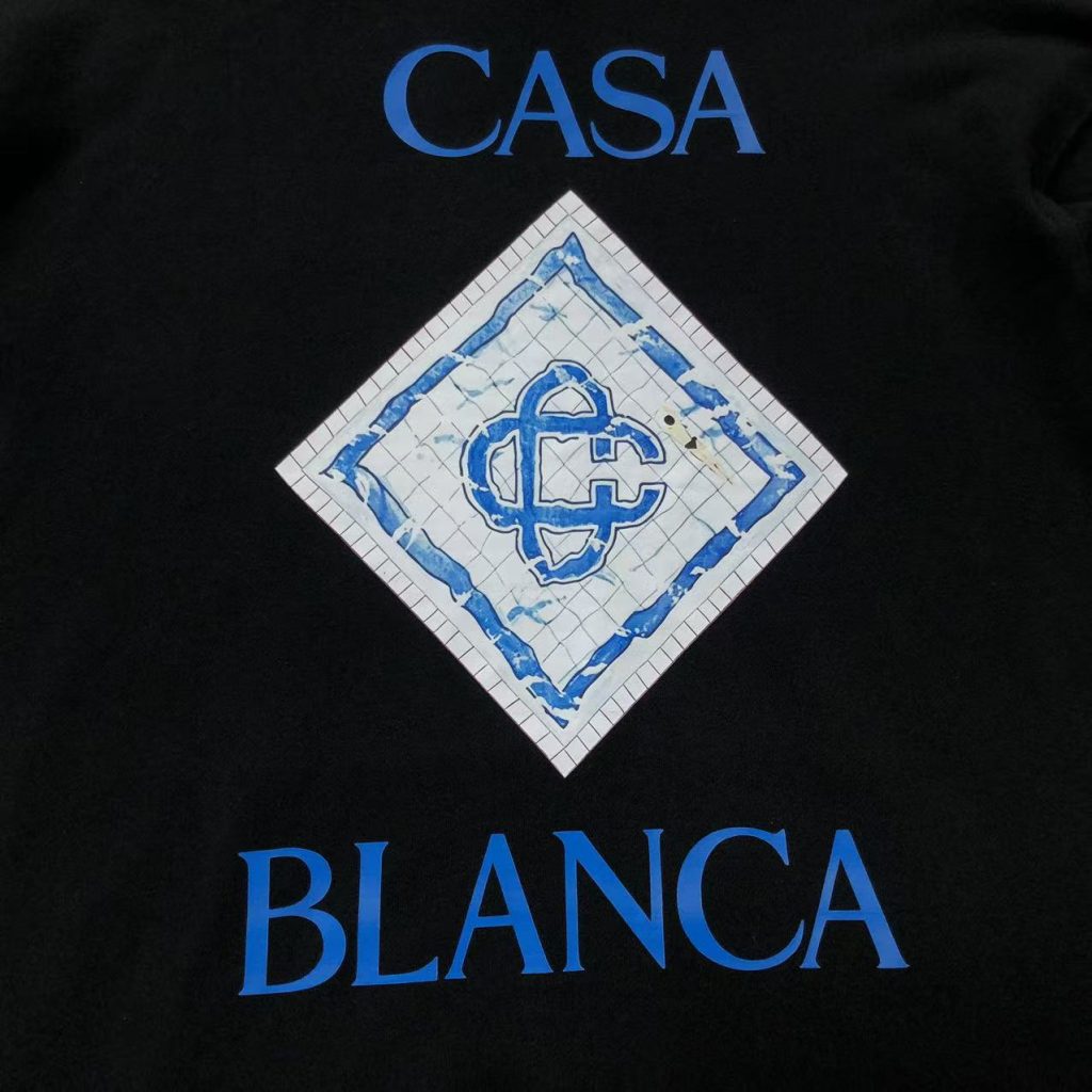 Casablanca Black Back Diamond Pool Tile Logo Hoodie OKZY20261146