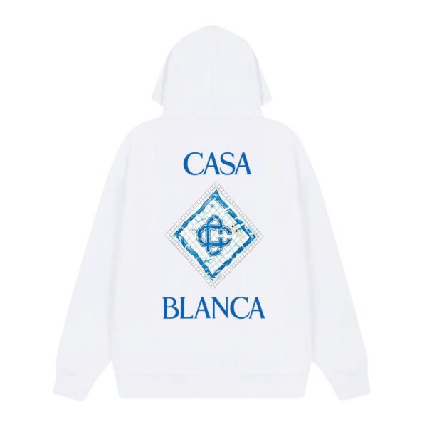 Casablanca White Back Diamond Pool Tile Logo Hoodie OKZY20261147