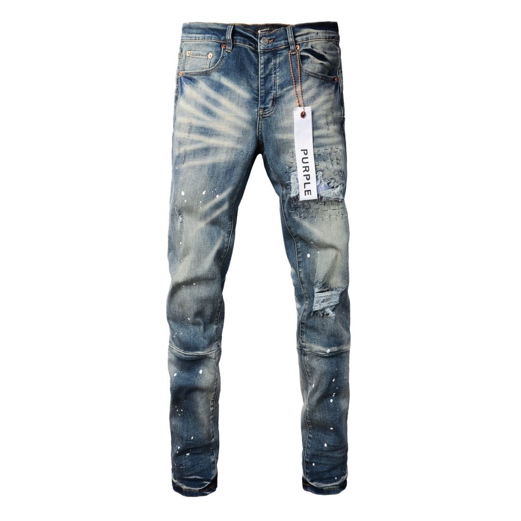 Purple Brand Paint Splatter Denim Pants OKZY2026114