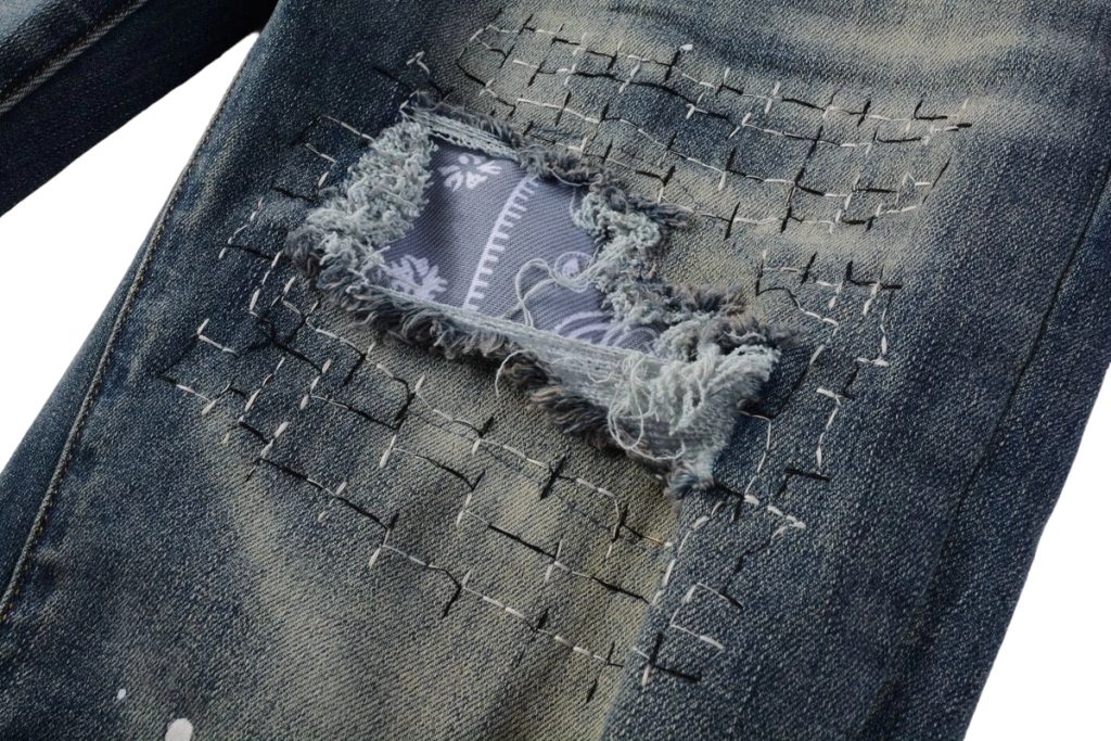 Purple Brand Paint Splatter Denim Pants OKZY2026114