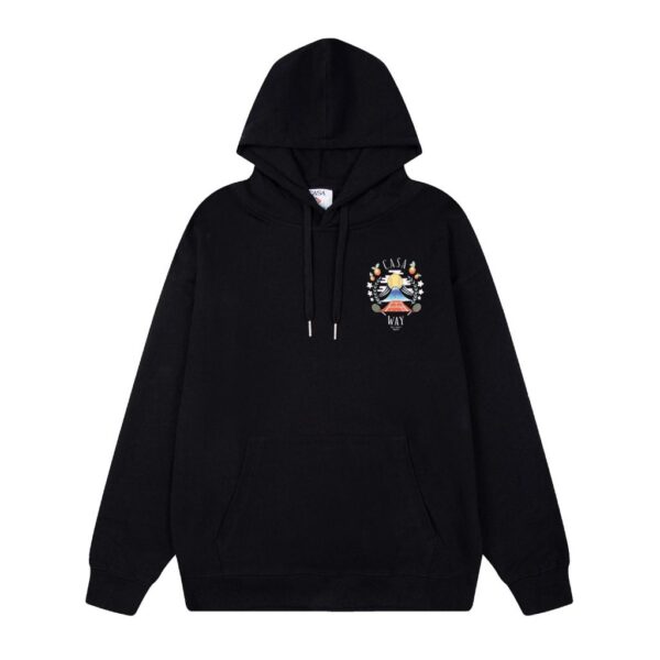 Casablanca Black Fuji Tennis Small Logo Hoodie OKZY20261151