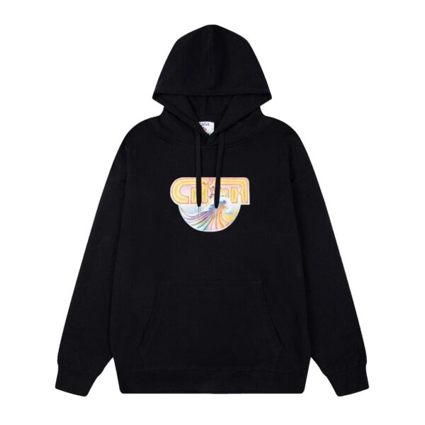 Casablanca Black Retro Wave Surfer Graphic Hoodie OKZY20261155