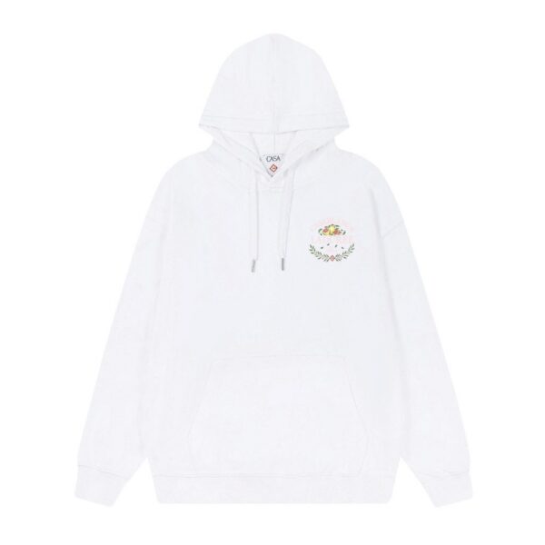 Casablanca White Laduree Fruit Wreath Logo Hoodie OKZY20261156