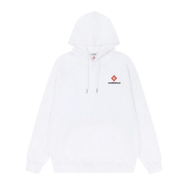 Casablanca White Small Red Diamond Logo Hoodie OKZY20261158