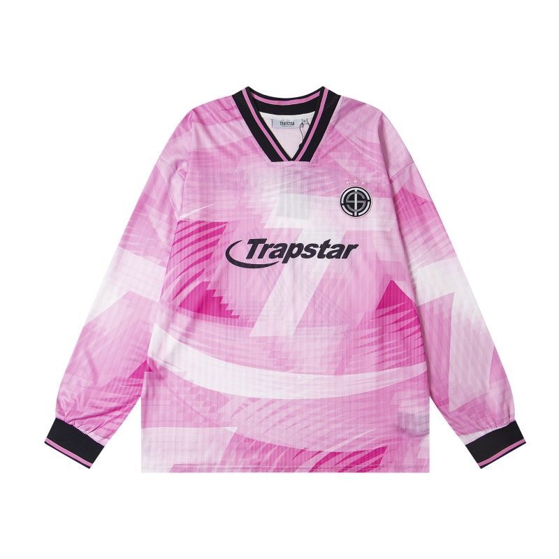 Trapstar Pink Camo Long Sleeve Soccer Jersey OKZY20261161