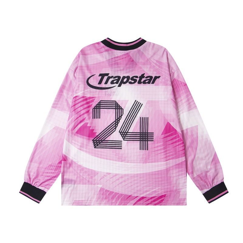 Trapstar Pink Camo Long Sleeve Soccer Jersey OKZY20261161