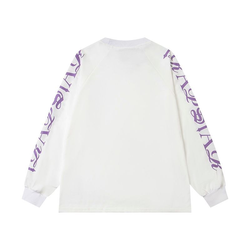 Trapstar White Purple Sleeve Print Long Sleeve Tee OKZY20261168