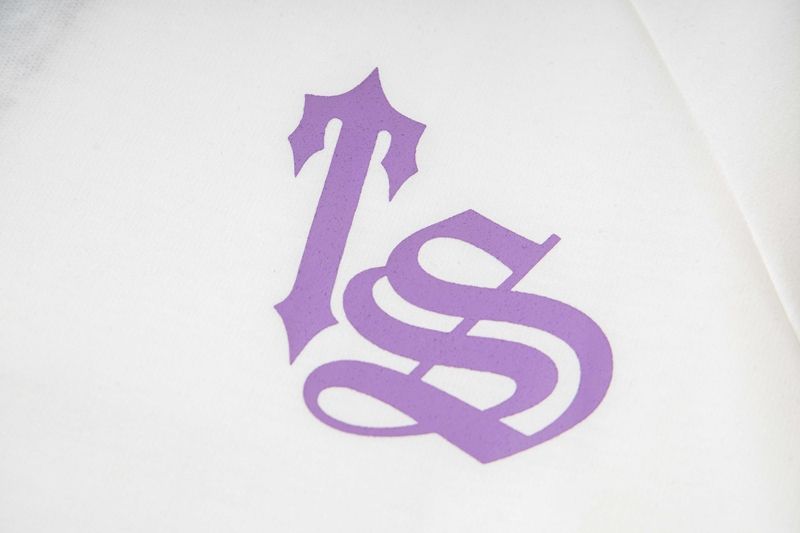 Trapstar White Purple Sleeve Print Long Sleeve Tee OKZY20261168