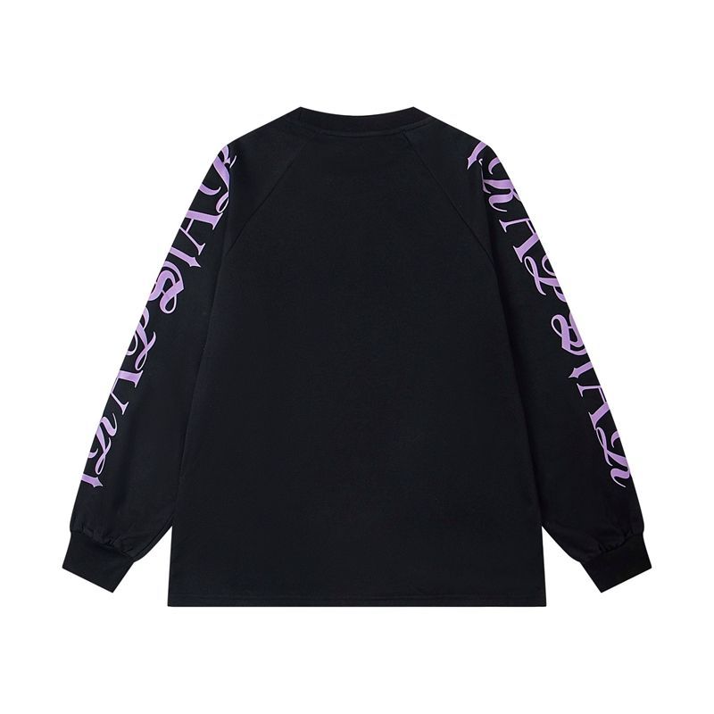 Trapstar Black Purple Sleeve Print Long Sleeve Tee OKZY20261169