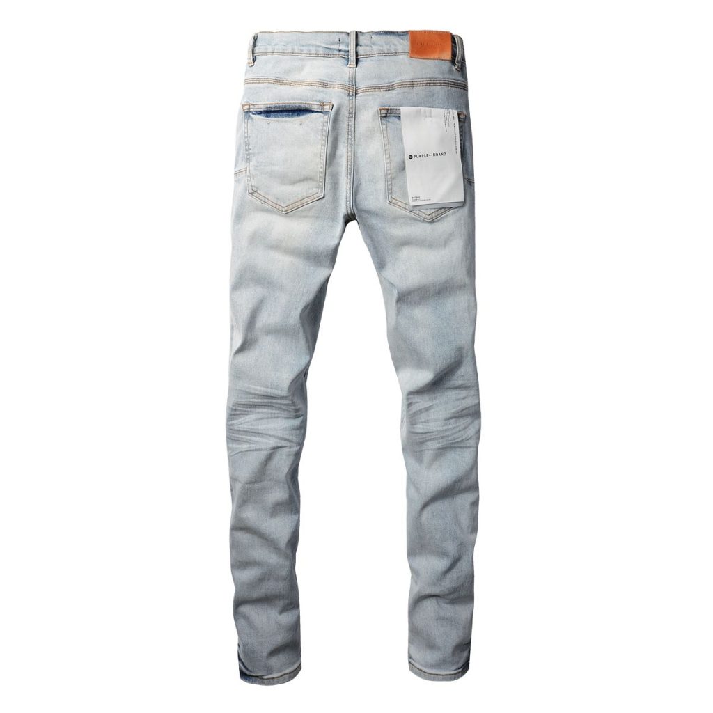 Purple Brand Light Wash Graphic Denim Pants OKZY2026116
