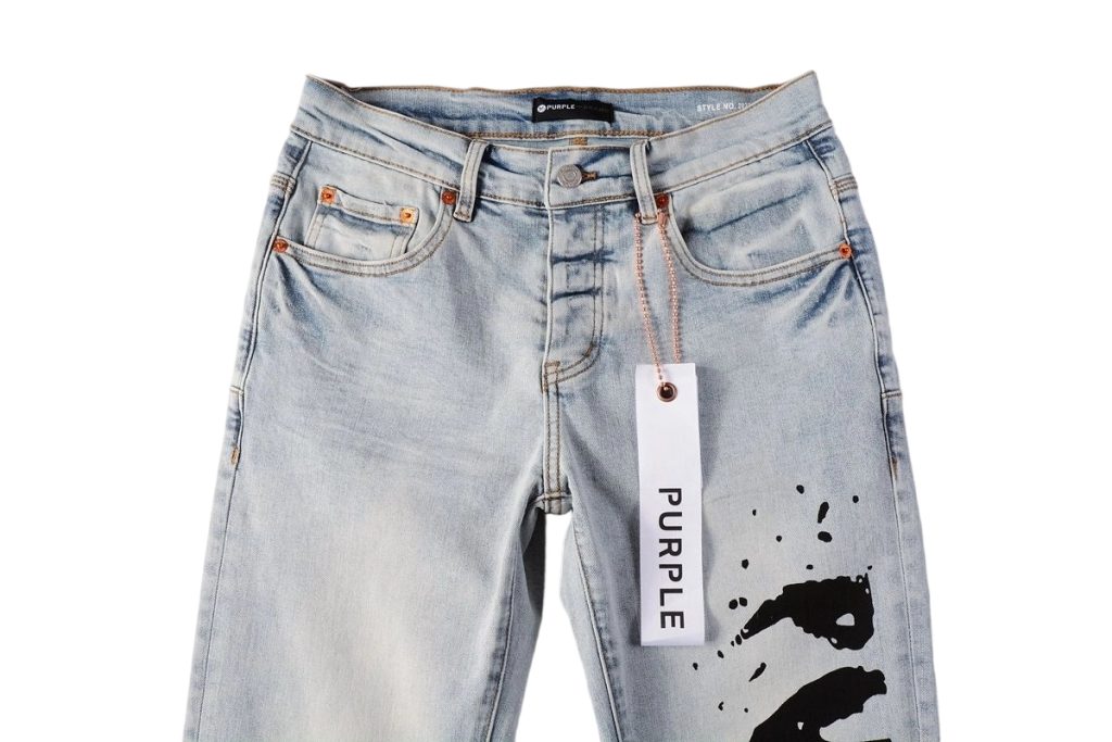 Purple Brand Light Wash Graphic Denim Pants OKZY2026116