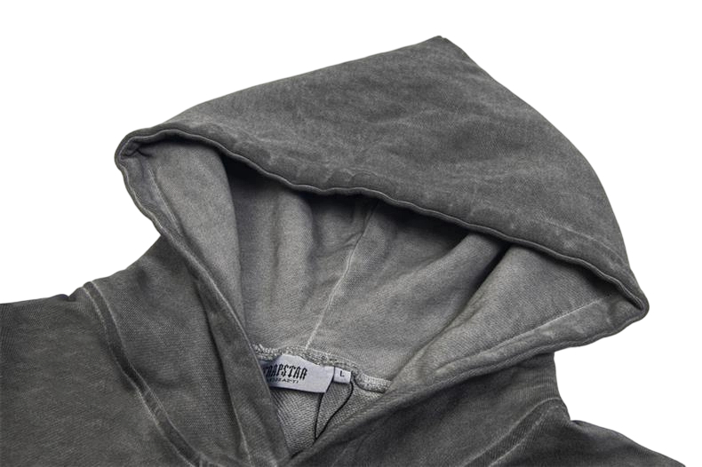Trapstar Washed Grey Circle Logo Embroidery Hoodie OKZY20261170