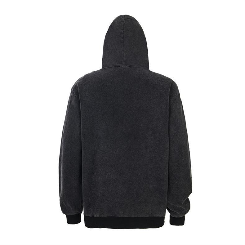 Trapstar Washed Black Circle Logo Embroidery Hoodie OKZY20261171