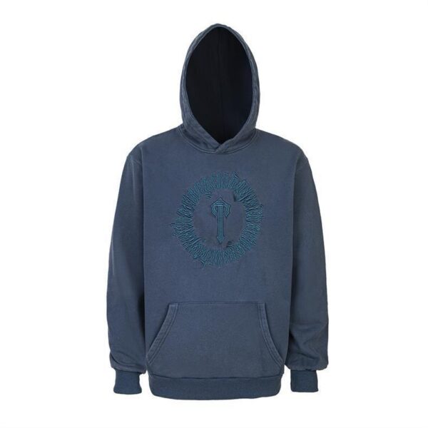 Trapstar Navy Blue Circle Logo Embroidery Hoodie OKZY20261172