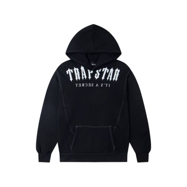 Trapstar Black White Gothic Letter Hoodie OKZY20261182
