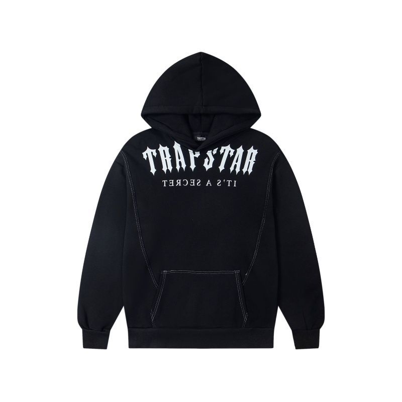 Trapstar Black White Gothic Letter Hoodie OKZY20261182