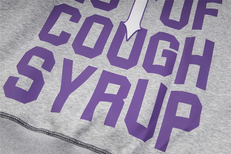 Trapstar Grey Purple Text Print Hoodie OKZY20261184