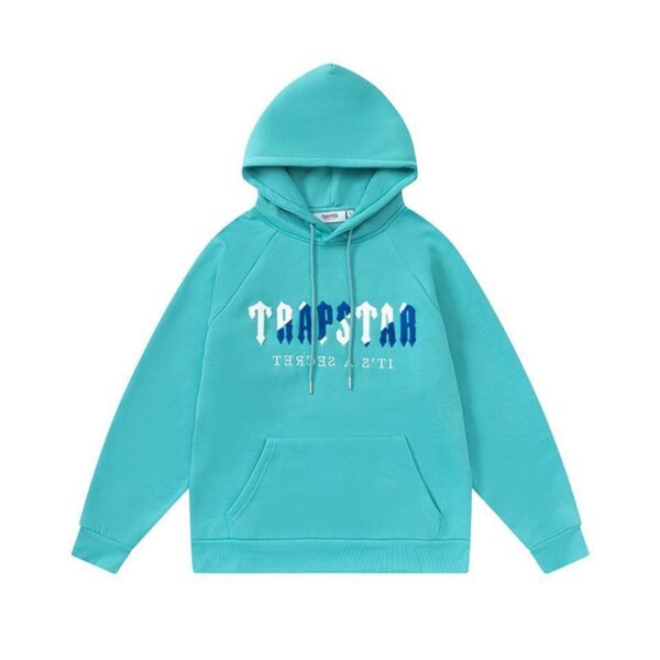 Trapstar Turquoise Two Tone Logo Hoodie OKZY20261186