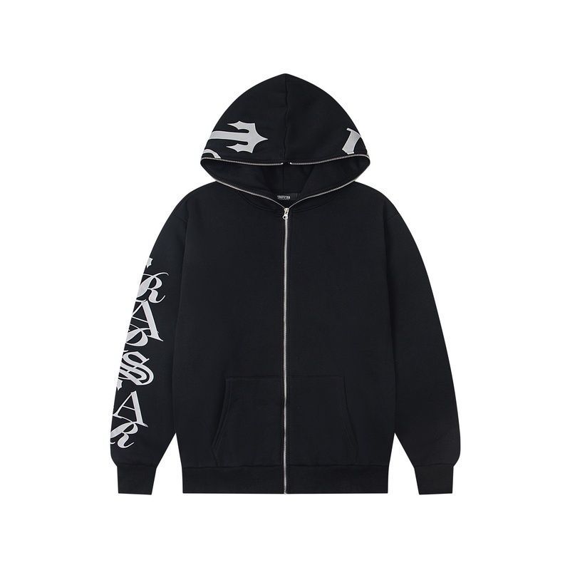 Trapstar Black Full Zip Sleeve Print Hoodie OKZY20261188