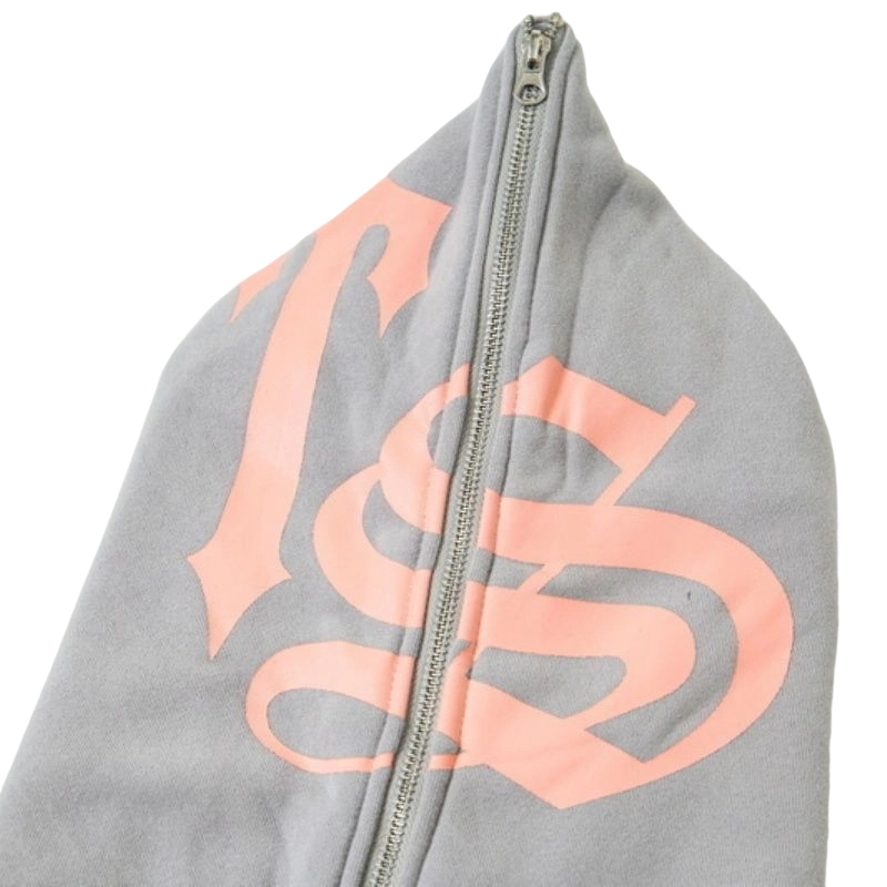 Trapstar Grey Peach Sleeve Print Zip Up Hoodie OKZY20261189