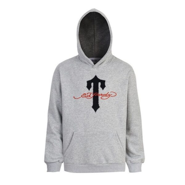 Trapstar Grey T Logo Embroidery Hoodie OKZY20261190