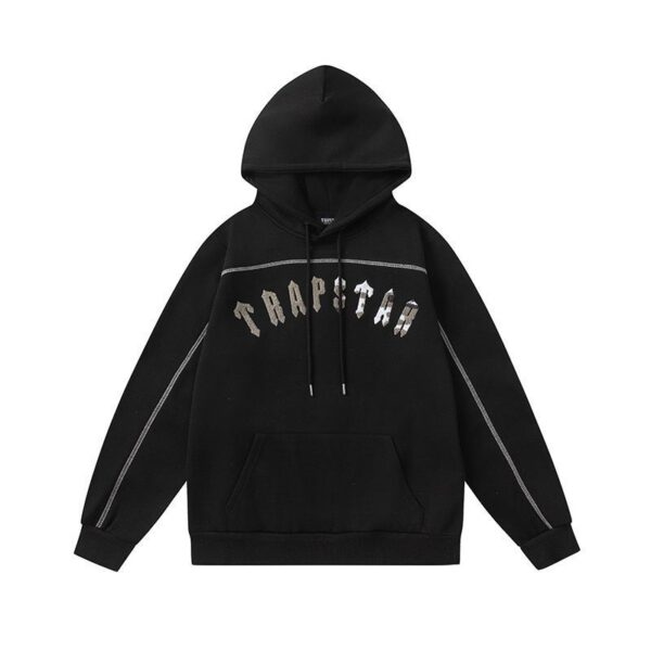 Trapstar Black Camo Letter Print Hoodie OKZY20261194